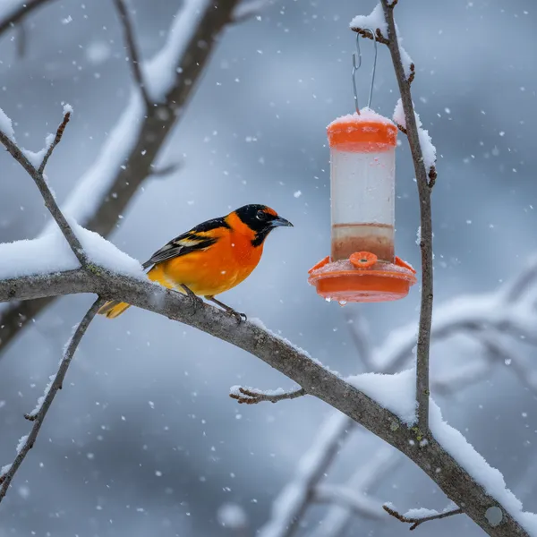 img of Early Arrivals: What to Do When Your Oriole Nectar Freezes